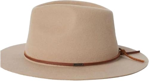 Brixton Men's Marcos Fedora - color: Sand/Brown, size: Large