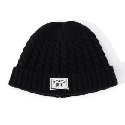 Soft Winter Knitted Hat Skull Cap Sailor Caps Cuff Beanie Cold Weather Brimless Knit Hats Warm Ski Hat Landlord Hats - color: Mg-zzm25101-black