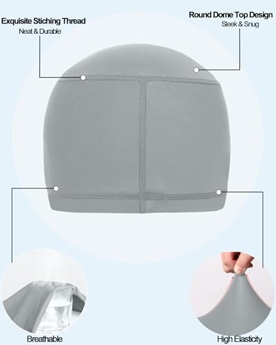 Cooling Skull Caps Helmet Liner Hard Hat Sweat Liner Motorcycle Cycling Cap - color: 3pcs (Black+light Gray+navy Blue)