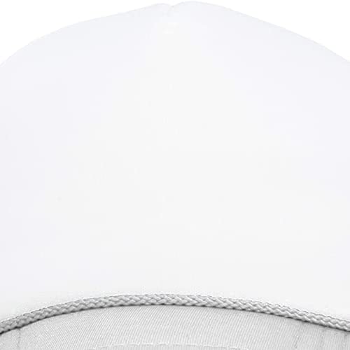 MR.R Sublimation Blanks Polyester Mesh Cap Mesh Hat Two Tone Trucker Summer Mesh Cap with Adjustable Snapback,2pcs per Pack - color: White