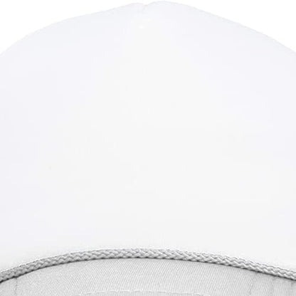 MR.R Sublimation Blanks Polyester Mesh Cap Mesh Hat Two Tone Trucker Summer Mesh Cap with Adjustable Snapback,2pcs per Pack - color: White