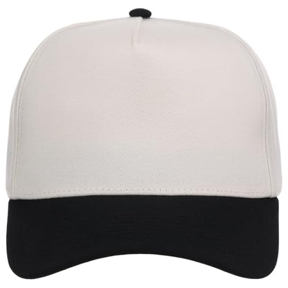 Lids Blank Hook Shot A-Frame Adjustable Snapback Hat – Breathable Mesh & Lightweight | Curved Bill | One Size Fits Most - color: Ivory/Black