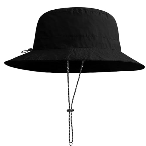 Women Quick Dry Packable Fishing Hat Summer Outdoor Lightweight Hiking Sun Hat with Detachable Chin Strap Medium