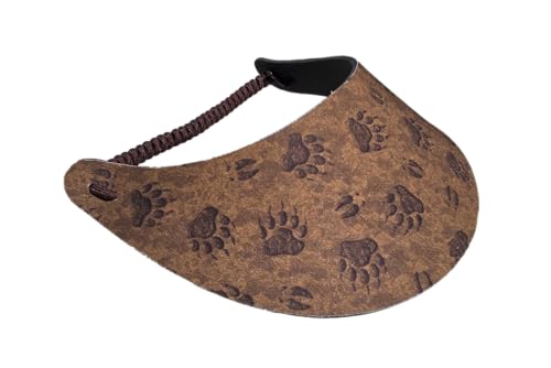 Women's Beautiful Designs Lightweight Packable Foam Visor for Sun Protection and Outdoor Activities - color: Brown Paws