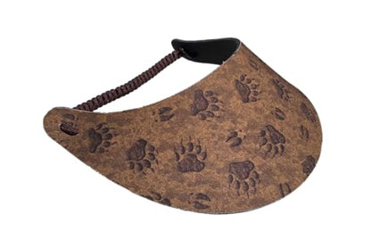 Women's Beautiful Designs Lightweight Packable Foam Visor for Sun Protection and Outdoor Activities - color: Brown Paws