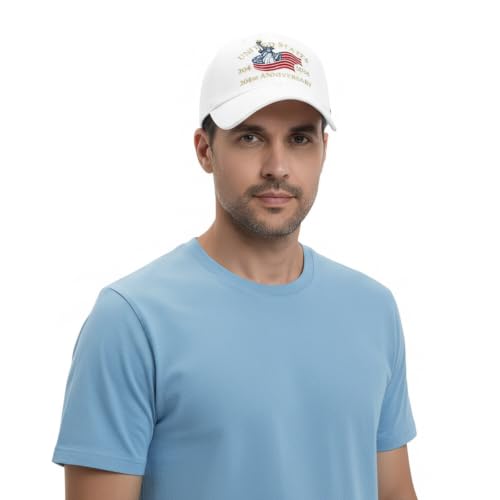 USA 250th Anniversary Baseball Cap Patriotic Embroidered American Hat - color: 2-white