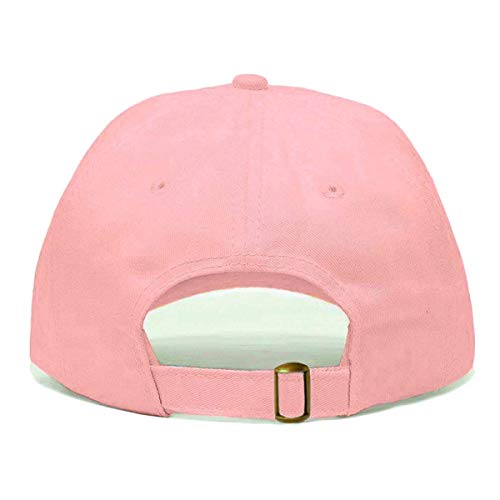 Airplane Baseball Hat, Embroidered Dad Cap, Unstructured Soft Cotton, Adjustable Strap Back (Multiple Colors) - color: Light Pink