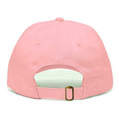 Airplane Baseball Hat, Embroidered Dad Cap, Unstructured Soft Cotton, Adjustable Strap Back (Multiple Colors) - color: Light Pink