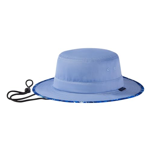 UPF 50+ Foldable Sun Hat Patterned Under Brim Bucket Hats for Summer Hiking Fishing Beach Safari Men Women - color: Airy Blue, size: Medium