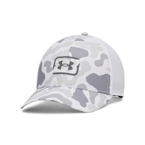 Under Armour Men's Fish Hunter Stretch Fit Hat - color: (035) Steel / White / Castlerock, size: Large-X-Large
