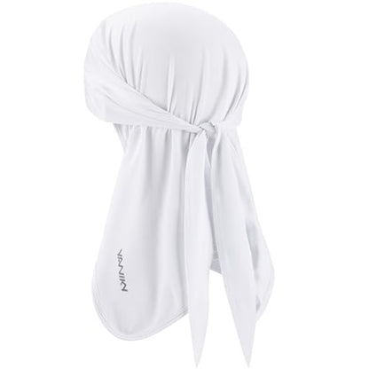 YANIKY Bandanas Skull Caps for Men, Do Rag Women Breathable Helmet Liner - color: White