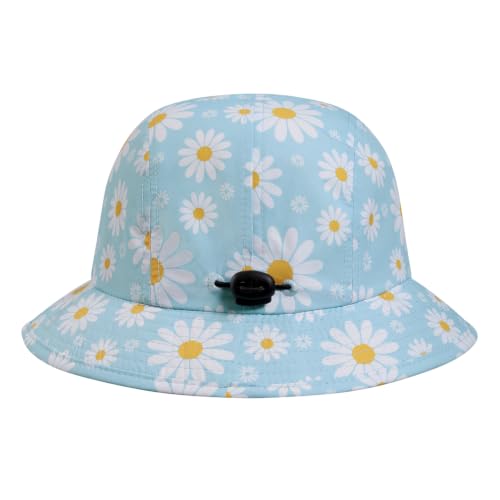 BASSDASH UPF50+ Fishing Bucket Hat for Men Women Lightweight Water Resistant Packable Outdoor Summer Sun Hats FH13 - color: Daisy