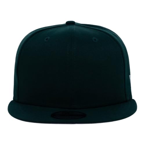 New Era Blank Custom 59FIFTY Fitted Flat Bill Cap - color: Dark Green, size: One Size