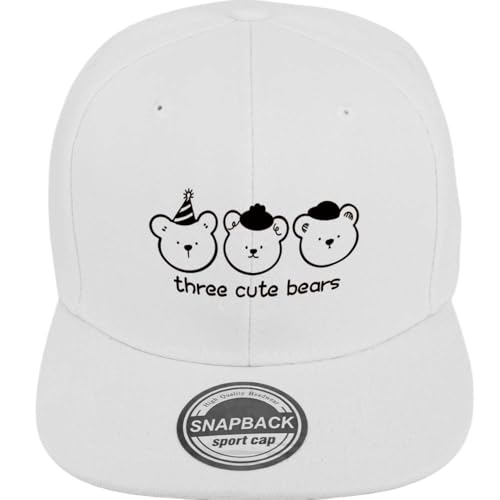 ZH Plain Flat Brim Snapback Baseball Caps Adjustable Blank Baseball Caps Wholesale 12 Pack - color: White