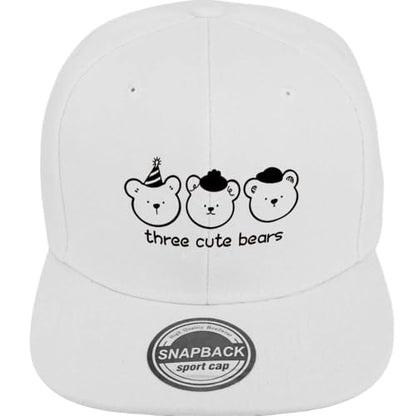 ZH Plain Flat Brim Snapback Baseball Caps Adjustable Blank Baseball Caps Wholesale 12 Pack - color: White