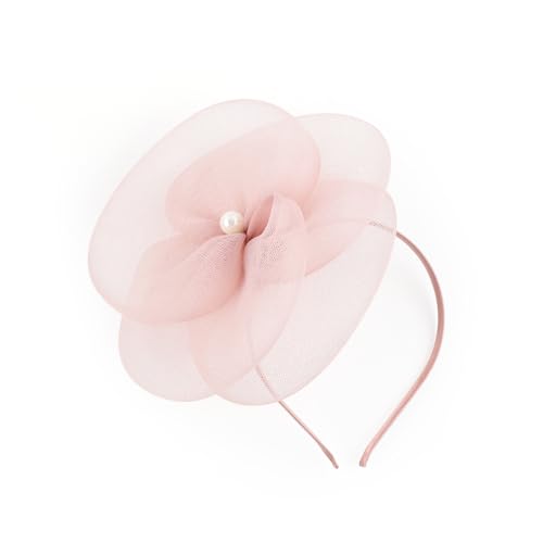 Gionforsy Women Fascinators Hats Tea Party Hats Accessories for Women - color: Nude Pink