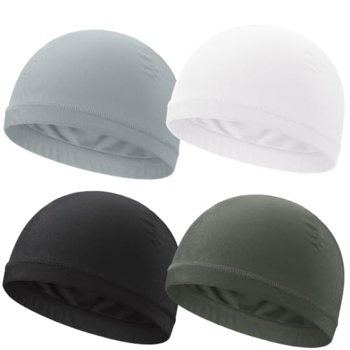 Cooling Skull Cap Cycling Motorcycle Hard Hat Helmet Liner Men - color: 4pcs (White+light Gray+dark Gray+black)