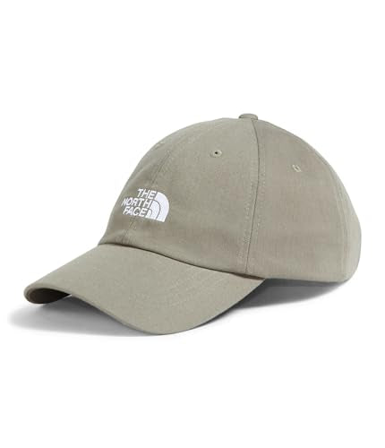 The North Face Norm Baseball Hat | Shallow Fit Ball Cap with Embroidered Logo, Adjustable Strap Closure & Silver Buckle - color: Clay Grey