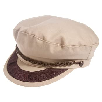Aegean Authentic Greek Fisherman's Cap - Cotton - Khaki - 7 1/4 - (22 3/4 Inches - 58 cm)