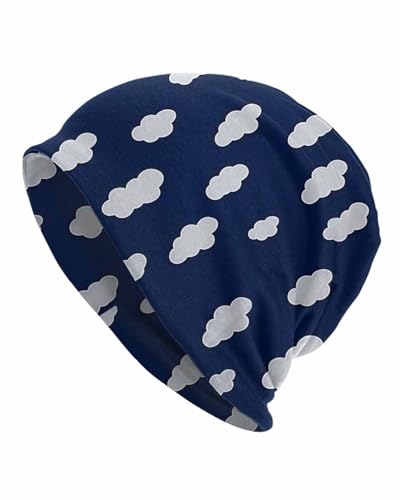 Unisex Stretch Knit Beanie Hat - color: White Cloud