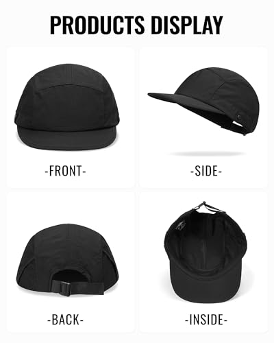 CLAPE Snapback 5 Panel Hat for Men Flat Bill Funny Trucker Hats Running - color: Wbqsg1-black