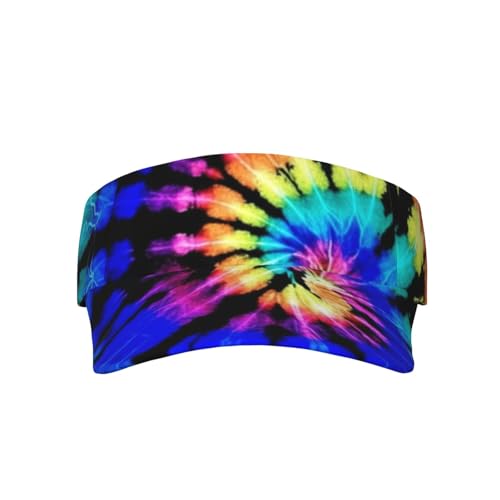 Visor Cap Funny Sun Hat for Women Men Teens for for Sports, Beach, Tennis, Golf, Running & Hiking - color: Tie Dye