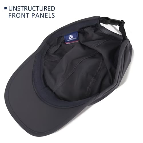 GADIEMKENSD Stretch Running Hat with Soft Brim, Quick Dry, Unstructured, Unisex-Adult - color: Dark Grey