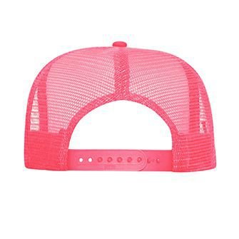 OTTO Neon Polyester Foam Front 5 Panel High Crown Mesh Back Trucker Hat - color: N. Pink