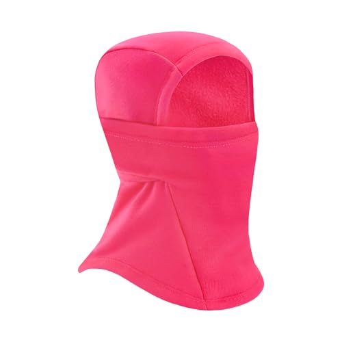 BAVST Toddler Boys Winter Balaclava Hat Windproof Kids Warm Ski Full Face Cover Baby Girls Cold Weather Snow Hat - color: A-rose, size: 2-8 Years