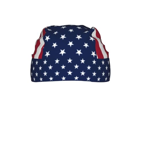 Do Rag Skull Cap Breathable Cycling Cap Adjustable Headscarf Helmet Liner for Men Women - color: Flag