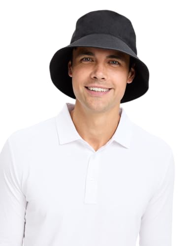 Solbari Unisex Bondi Bucket Hat UPF 50+ - color: Black, size: Small-Medium