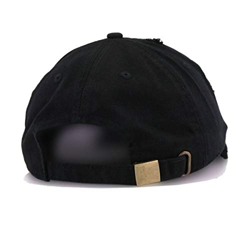 Blue Buck Deer Vintage Baseball Cap Embroidered Cotton Adjustable Distressed Dad Hat - color: Black