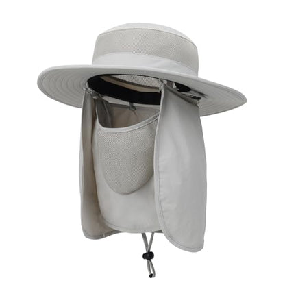 Outdoor Sun Hat UPF 50 Protection Waterproof Fishing hat Face Cover Summer Neck Flap Hat