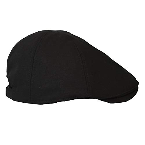 WITHMOONS Flat Cap Cabbie Hat Gatsby Golf Ivy Irish Newsboy Cotton SL31218 - color: Black