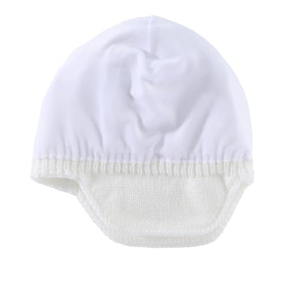 Home Prefer Mens Winter Hat Knit Earflap Hat Stocking Caps with Ears Beanie Hat - color: White