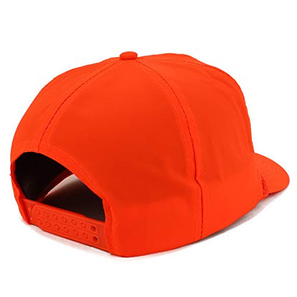 Armycrew 5 Panel Neon Color Nylon Crinkle Cap with Rope Band - color: Neon Orange