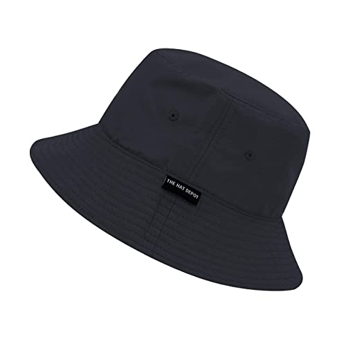 Lightweight Quick Dry Packable Bucket Sun Hat for Men Women – UPF Outdoor Fishing Hiking Beach Travel Safari Hat - color: 2. Light - Navy, size: Small-Medium