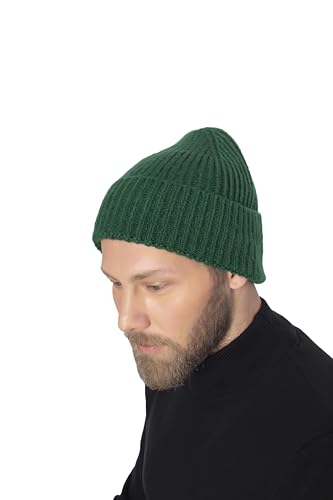 Seamless Beanie Cap, Acrylic Unisex Winter Beanie - color: Brick Red