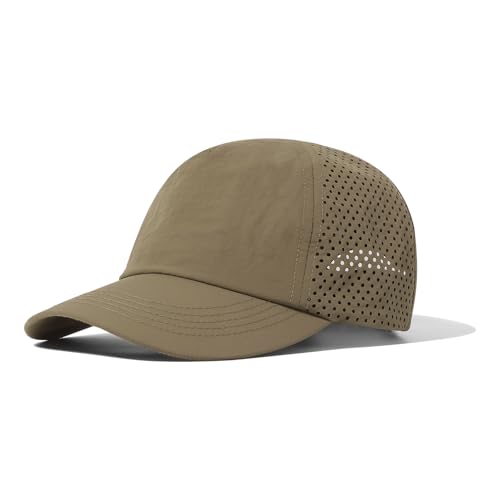 Clakllie Summer Mesh Baseball Cap for Men Vintage Trucker Mesh Back Hat - color: Khaki-wbbc7-n