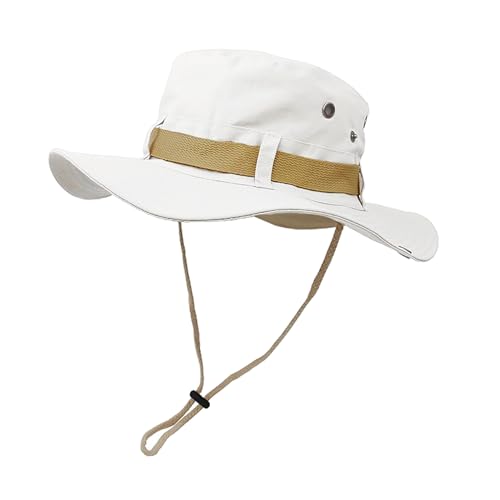 Taeku Sun Hat, Unisex Wide Brim Bucket Hat Sun Protection Cap Breathable Boonie Hat for Fishing Hiking Gardening Safari - color: Coffte