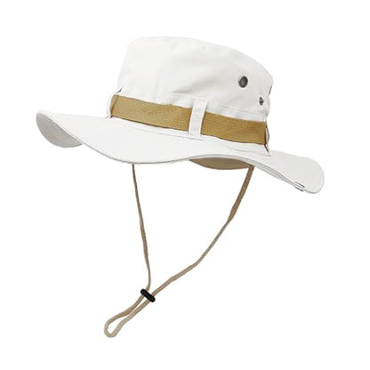 Taeku Sun Hat, Unisex Wide Brim Bucket Hat Sun Protection Cap Breathable Boonie Hat for Fishing Hiking Gardening Safari - color: Coffte