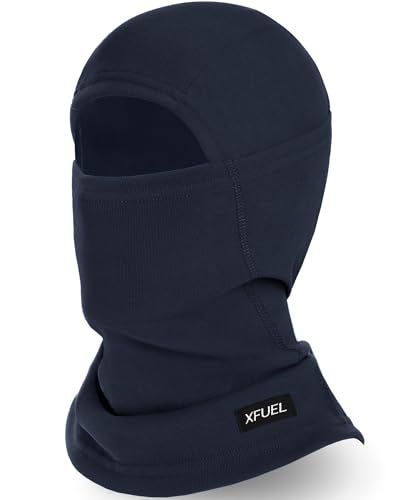 Ski Mask Balaclava for Men Women Windproof Thermal Winter Full Face Mask Cold Weather Skiing Snowboarding Neck Gaiter - color: Navy Blue
