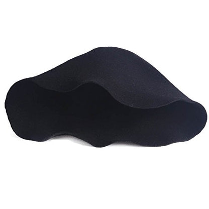 Wool Felt Cone Cloche Hood Millinery Hats Fascinators Block Base Body B107 - color: #12 Black
