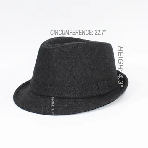 Mens Fedora Hats Classic Manhattan Womens Fedora Hat - color: Grey