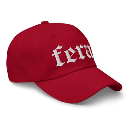NX Feral Embroidered Curved Bill Cap Relaxed Fit Low Crown Adjustable Dad Hat - color: Cranberry