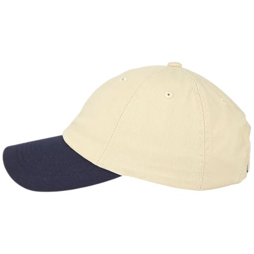 E BY ELIDAN Two Tone Dad Hat, Low Profile Baseball Cap - color: Stone Navy