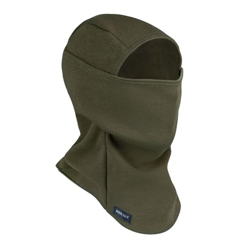 KOOLSOLY Ski Mask Balaclava Cold Weather Warm and Fleece Face Mask Neck Warmer Full Face Mask for Men&Women - color: Army Green