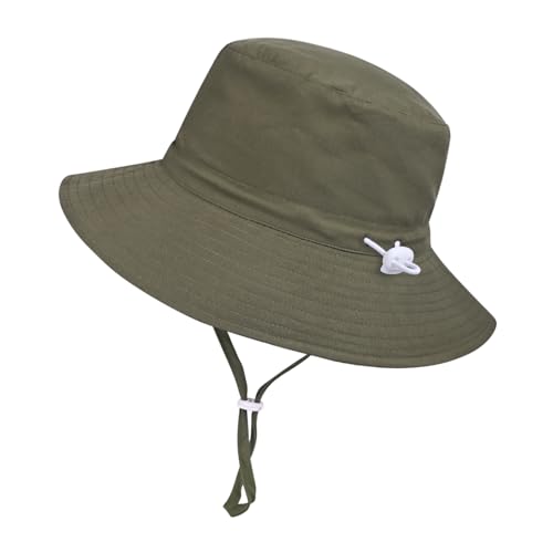 Women Wide Brimmed Sun Hat,Summer Foldable Beach Bucket Hat with UV Protection for Women Young Girls - color: Army Green