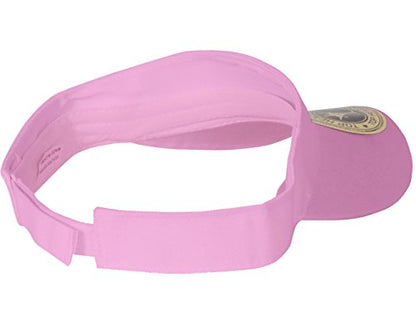 TOP HEADWEAR Solid Adjustable Blank Visor - color: Pink