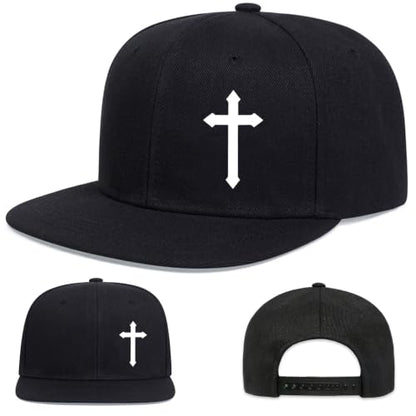 Snapback Hat for Men Skeleton Skull Hat Baseball Hats for Men - color: Cross Symbol